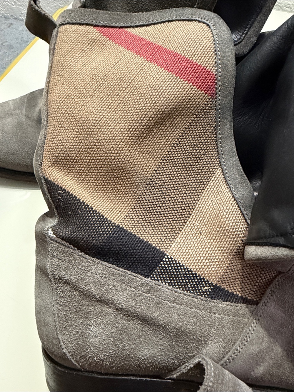 Burberry Suede Moto Boots - Picture 7 of 7